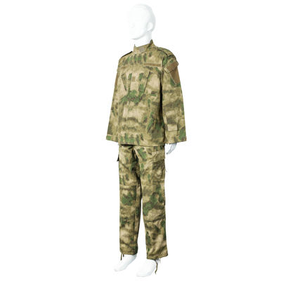 ACU Green Ruins Camoulfage Plaid Fabric Army Combat Uniform Suit