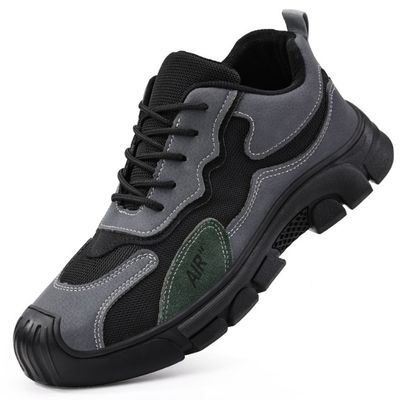 夏の安全労働靴 男性用 スチール 脚のパンチ抵抗性 透気性 快適性 ゴムソール 工業用建築用靴